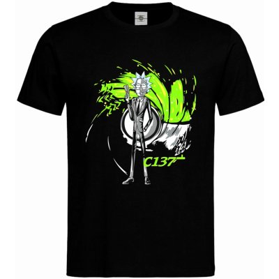 tričko Rick And Morty Rick C137 Černá – Zbozi.Blesk.cz