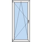 OknaDvereNaMiru.cz Plastové balkonové dveře OS bílá 80 x 180 cm – Zboží Mobilmania