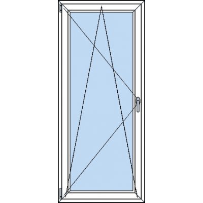 OknaDvereNaMiru.cz Plastové balkonové dveře OS bílá 80 x 180 cm – Zboží Mobilmania