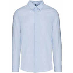 Pánská popelínová košile Treat pruhovaná bledá modrá