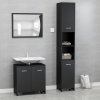 Koupelnový nábytek Nábytek XL 3dílná koupelnová sestava černá kompozitní dřevo