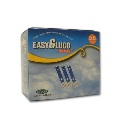 EasyGluco testovací proužky pro glukometr 50 ks
