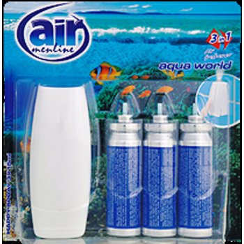 Air Menline Aqua World Happy Osvěžovač vzduchu komplet sprej + náplně 3 x 15 ml