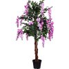 Květina PLANTASIA 91596 Umělý strom, 120 cm, Wisteria růžová