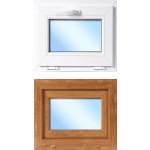 OknaDvereNaMiru.cz Plastové okno sklopné, zlatý dub / bílá, 50x40 cm – Sleviste.cz