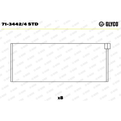 Pánev ojničního ložiska GLYCO 71-3442/4 STD – Sleviste.cz