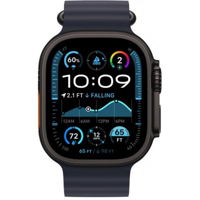 Apple Watch 49mm námořnicky modrý Oceánský řemínek - provedení z černého titanu MYPA3ZM/A – Hledejceny.cz
