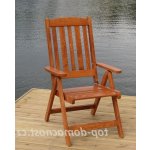 Zahradní dřevěné polohovací křeslo LUISA – Zbozi.Blesk.cz