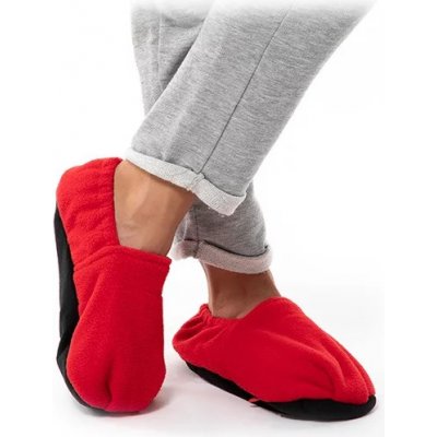 InnovaGoods pantofle ohřívatelné v mikrovlnné troubě červené