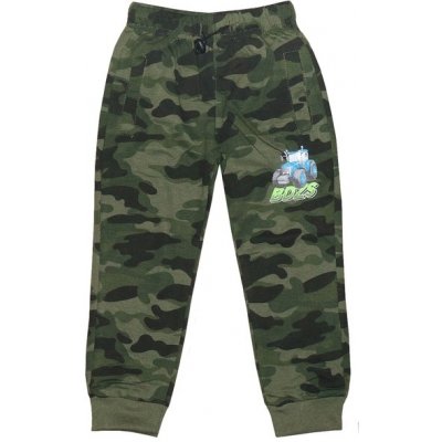 Kugo chlapecké maskáčové tepláky žlutý traktor khaki – Zboží Mobilmania