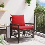Omaxi 882325 Zahradní křeslo Hnědá 60 x 70 x 78cm polyratan – Hledejceny.cz