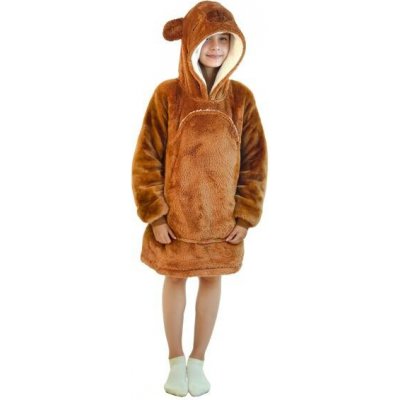 Cozy Noxxiez CH327 Kapybara hřejivá televizní mikinová deka s kapucí – Zboží Dáma