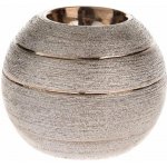 Vánoční keramický svícen Lusso 10 x 8 x 10 cm stříbrná – Hledejceny.cz