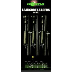 Korda Leadcore Leader Heli Montáž Weed Silt 1 m 3 ks