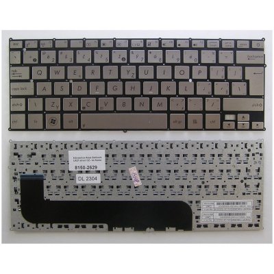 česká klávesnice Asus Zenbook UX21 stříbrná CZ - no frame