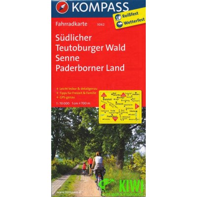 cyklomapa Sudlicher Teutoburger Wald 1:70 t. laminovaná