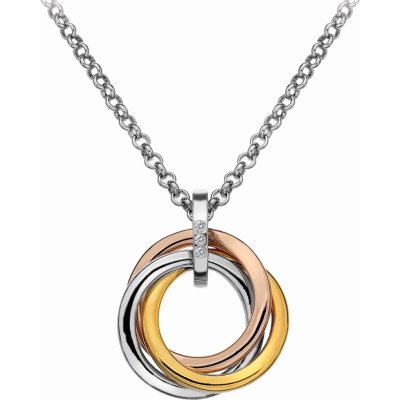 Hot Diamonds Stříbrný trio rose gold DP544