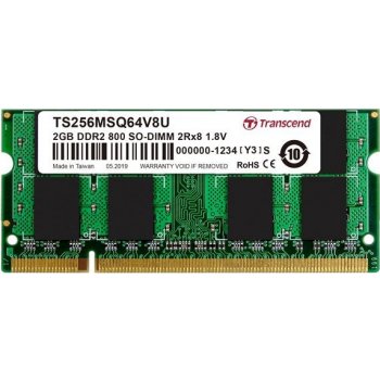 Transcend SODIMM DDR2 2GB 800MHz CL5 TS256MSQ64V8U