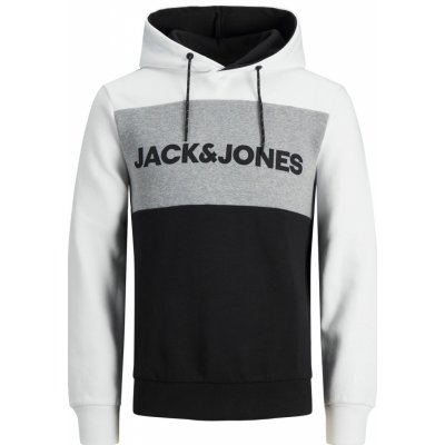 Jack and Jones Mikina Logo Blocking Regular Fit bílá