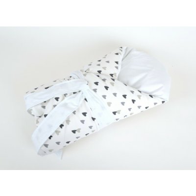 JAN peří Péřová zavinovačka Dráček šedá srdíčka – Sleviste.cz