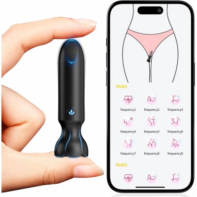 SuperLove Mighty & Smart Bullet Vibrator with App Black – Zboží Dáma