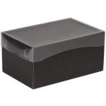 Dárková krabice s průhledným víkem 200x125x100 mm, černá – Zboží Mobilmania