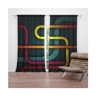 Sablio Závěs Barevné klikyháky: 2ks 140x250cm – Hledejceny.cz