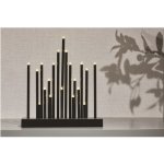 Emos 20 LED svícen černý 27,5 cm 3x AA vnitřní teplá bílá časovač DCAW04 – Sleviste.cz