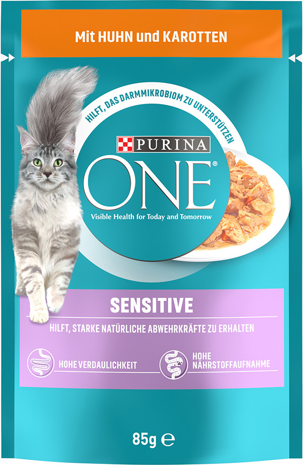 Purina One Sensitive s kuřecím a mrkví 13 x 85 g