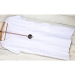 Fashionweek nádherné letní lněné bavlněné šaty Boho Italy MD805 bílá – Zboží Mobilmania