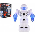 Teddies robot jezdící plast 26cm EN mluvící na baterie se světlem se zvukem v krabici 22x28x11cm – Zboží Dáma