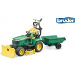 Bruder 62104 BWORLD Zahradní traktor John Deere X949 s figurkou a příslušenstvím – Hledejceny.cz