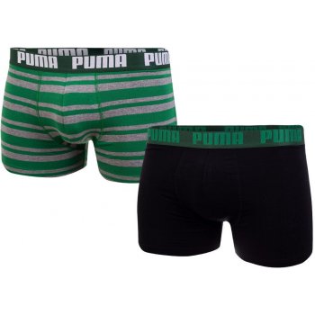 Puma 2 Pack Heritage Stripe Boxers Green