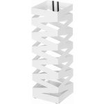 SONGMICS Stojan na deštníky čtvercový bílý motiv zigzag – Zboží Mobilmania