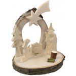 AMADEA Betlém z masivního dřeva s kůrou ručně vyřezaný 16 x 14 cm český výrobek – Hledejceny.cz