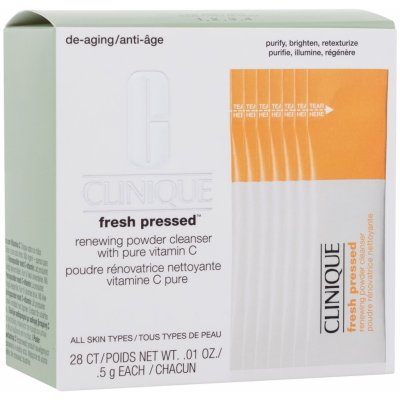 Clinique Ultra jemný čistící pudr s čerstvým vitamínem C Fresh Pressed Renewing Powder Cleanser With Pure Vitamin C 28 x 0,5 g – Hledejceny.cz