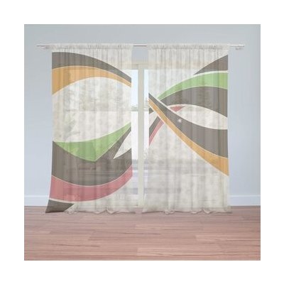 Sablio Záclony Retro abstrakce: 2ks 150x250cm – Hledejceny.cz
