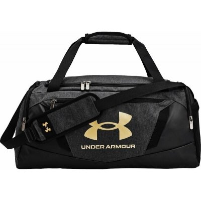 Under Armour UA Undeniable 5.0 Small Duffle Bag Black Medium Heather/Black/Metallic Gold 40 L