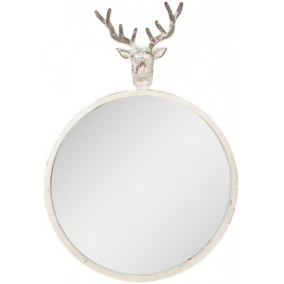 Clayre & Eef antik kovové s hlavou jelena Deer vintage 48 x 10 x 67 cm Béžové – Hledejceny.cz