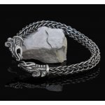 Drakkaria DREKI, drak, stříbrný náramek - viking knit, Ag 925 P3981 – Zboží Dáma