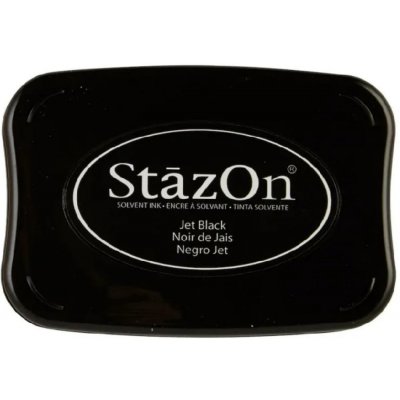 StazOn Razítkovací polštářek permanentní černý – Sleviste.cz