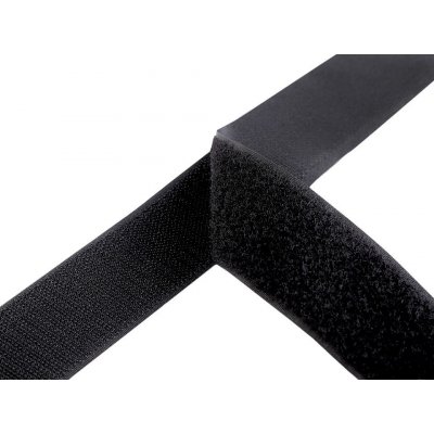 Suchý zip háček + plyš šíře 38 mm, střední, 2 černá – Zboží Mobilmania