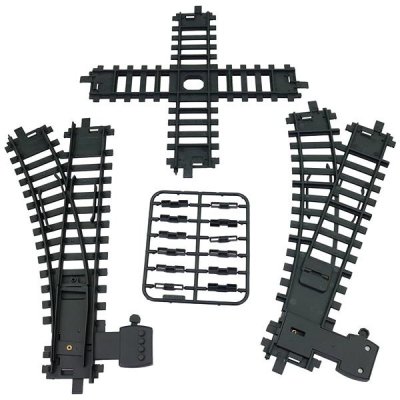 MaDe Koleje sada 22 cm 1 × křížení 2 × vyhýbka spojky – Zboží Dáma