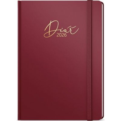 Luxi A5 Denní 2026 bordó – Zboží Dáma