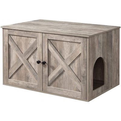 Feandrea Kočičí box na stelivo šedý 80 x 53 x 50 cm – Zboží Dáma