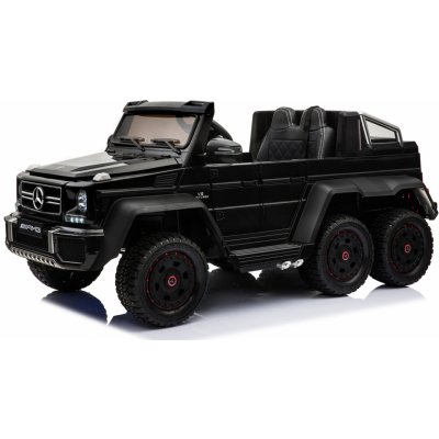 Beneo elektrické autíčko Mercedes Benz G63 6X6 MP3 přehrávač 6 Kol  Podsvícené kola Pohon 4x4 12V14AH přesností baterie gumová kola čalouněné  sedadlo 24 GHz Do 4 X motor dvoumístné černá od 11 400 Kč - Heureka.cz