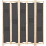 vidaXL 5dílný paraván krémový – Zbozi.Blesk.cz