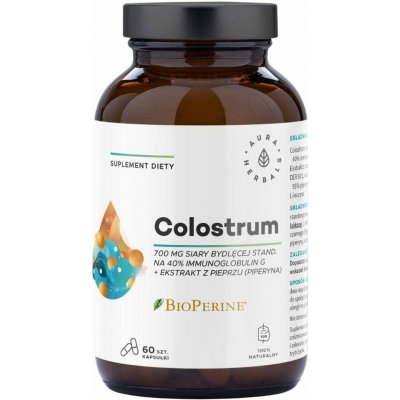 Aura Herbals Colostrum 700 mg + BioPerine ® 60 kapslí – Hledejceny.cz