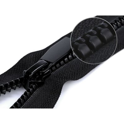 Kostěný zip šíře 5 mm délka 70 cm kulaté zoubky - 101 bílá – Hledejceny.cz