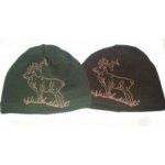 Čepice E-myslivost zimní myslivecká zateplená fleecem s výšivkou jelena Hnědá – Sleviste.cz